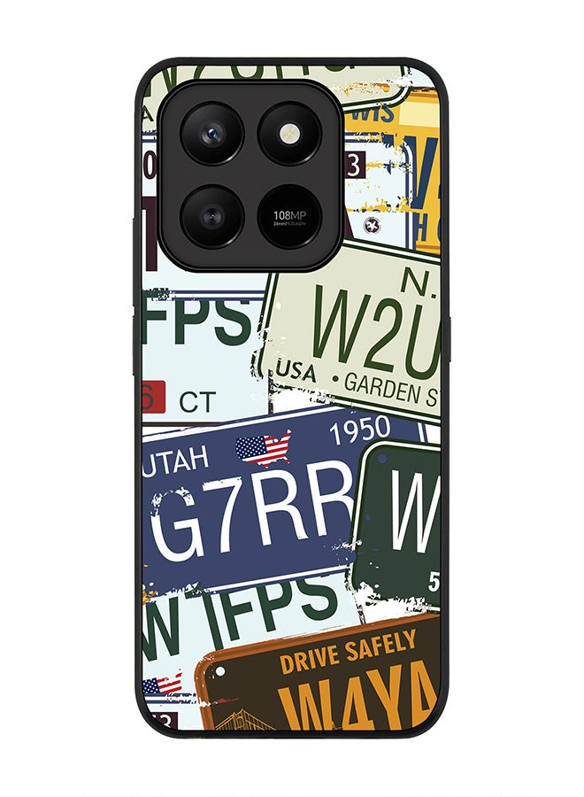 Stylizedd For Honor X7d 4G / X7d 5G / 400 Smart Case,Slim fit Camera Protection, Shockproof Thin Phone cover  - Number Plates - Image 1
